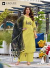 Deeva By Kadlee Sali Cotton Thread Work Top With Bottom Dupatta